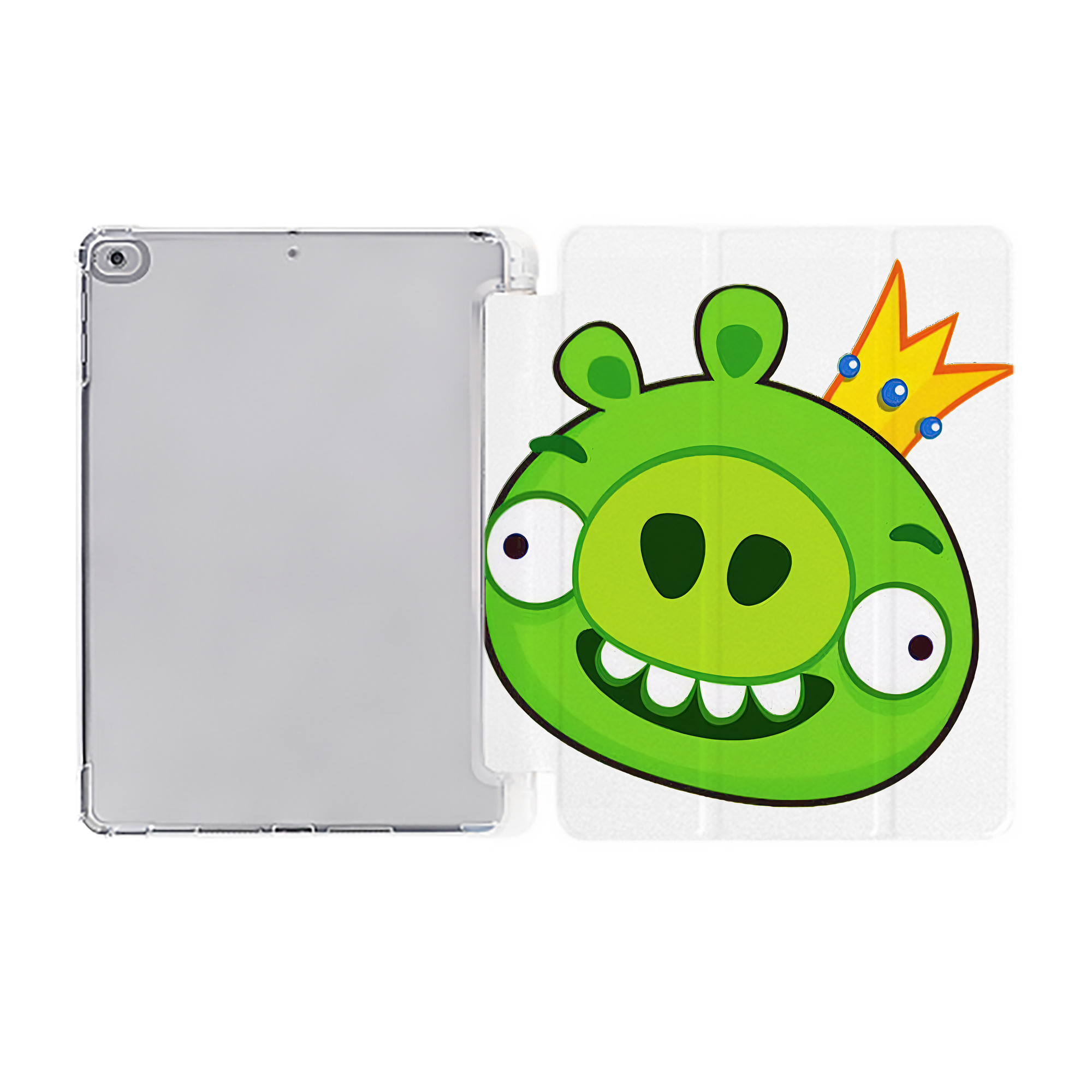 （画像用） Angry Birds アングリーバード IPad ケース ペン収納付き 三つ折りスタンド PUレザー×シリコン 対応機種9.5/10.5/10.9インチ